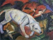 Franz Marc Drei Tiere oil on canvas